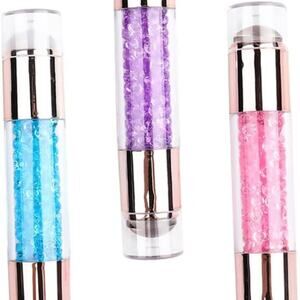 Dual-end Nail Art Stamper with Scraper 3 pieces Blue, Purple and Pink